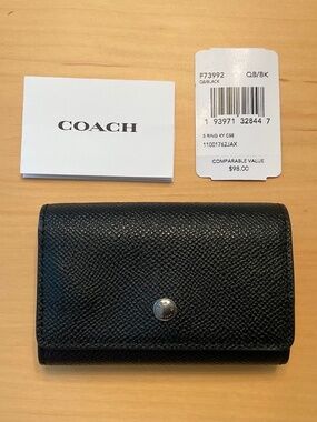 Coach Black 5 Ring Key Case